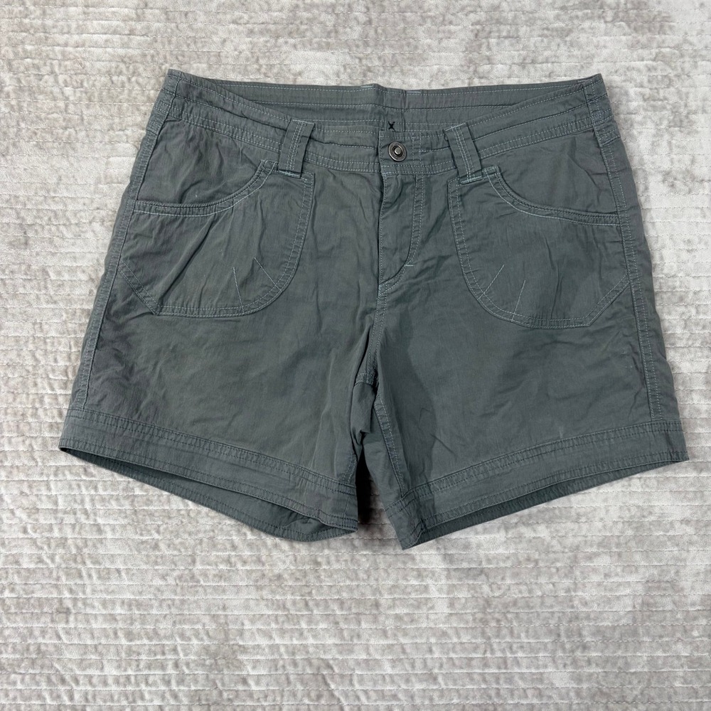 Kuhl Splash 5.5 Shorts Women 8 Charcoal Gray Hiking Outdoor Cargo Stretch Cotton